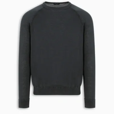 Drumohr Dark Grey Crew Neck Jumper