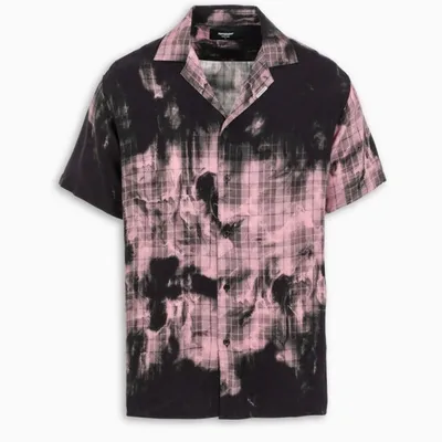 Represent Black And Pink Short Sleeved Shirt In Print