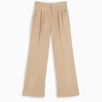 Max Mara Camel Agadir Trousers In Beige