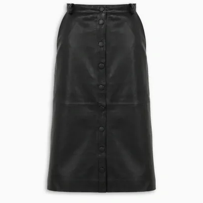 Remain Birger Christensen Bellis Skirt In Black Leather