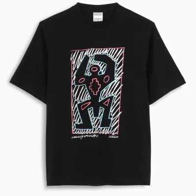 Marcelo Burlon County Of Milan Black S/s Cross Man T-shirt