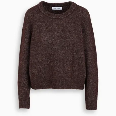 Samsã¸e Samsã¸e Brown Boxy Fit Sweater