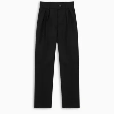 Miu Miu High-waisted Trousers In Black