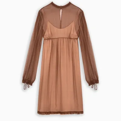 Miu Miu Brown Semi-transparent Dress