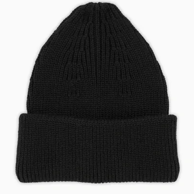 Roberto Collina Black Knitted Bonnet