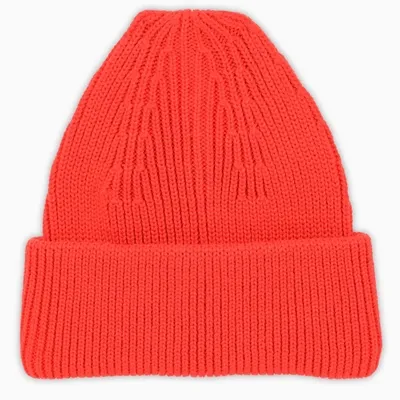 Roberto Collina Red Knitted Bonnet