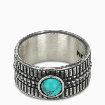 Nove25 Turquoise Native Band Ring In Blue