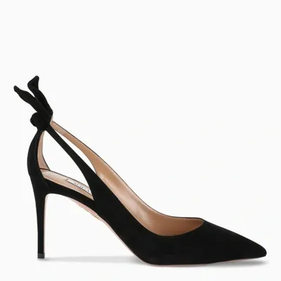 Aquazzura Black Deneuve Pumps With Bow