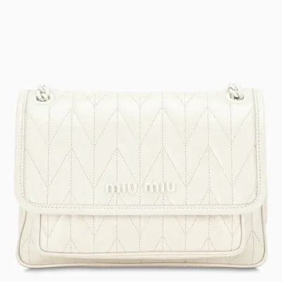 Miu Miu White Shine Leather Bag