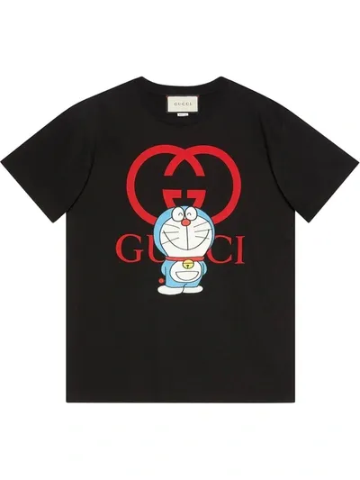 Gucci X Doraemon T-shirt In Schwarz