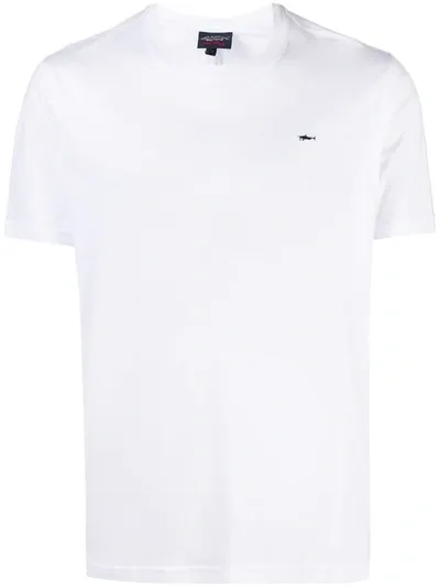 Paul & Shark Chest Shark Logo Jersey T-shirt In White