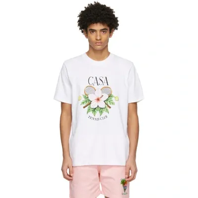 Casablanca White T-shirt With Contrasting Lettering