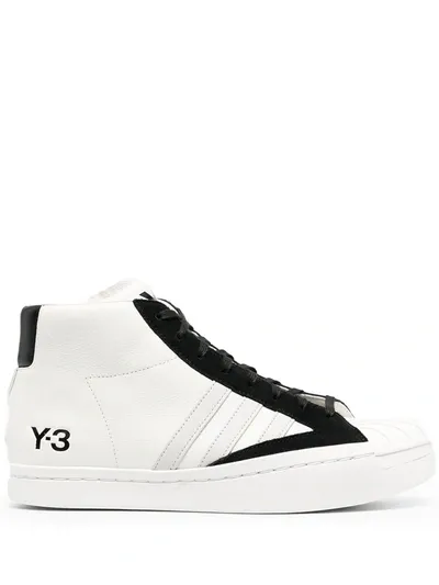 Y-3 Yohji Pro High-top Sneakers In White