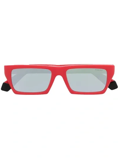 Msgm Square-frame Sunglasses In Red