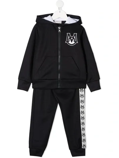 Moncler Kids' Logo-stripe Track Suit In Blue