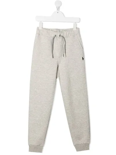 Ralph Lauren Teen Polo Pony Embroidered Track Pants In Grey