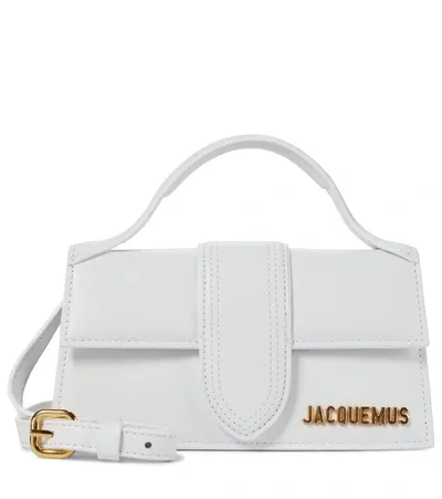 Jacquemus Bambino Large Leather Shoulder Bag In White