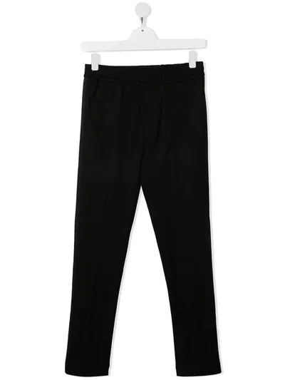 Paolo Pecora Teen Slip-on Track Trousers In Black