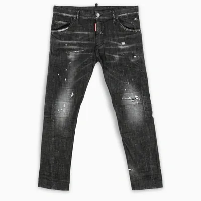 Dsquared2 Black Slim Jeans Vintage Effect