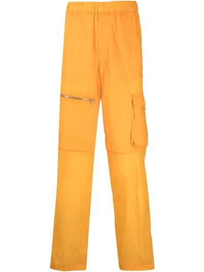 Moncler Cargo Trousers In Ripstop Nylon By 1952 In Orange