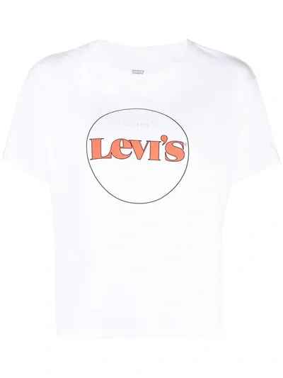 Levi's Logo-print Relaxed-fit T-shirt In White