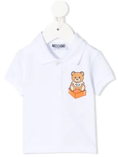 Moschino Toy Bear Polo Shirt In White