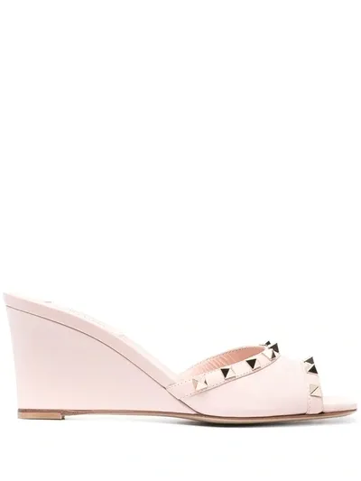 Valentino Garavani Rockstud-embellished Sandals In Pink