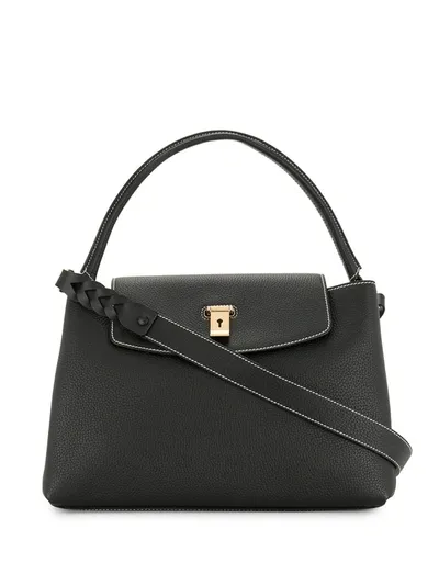 Bally Layka Leather Tote Bag In Nero