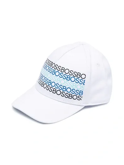 Bosswear Logo Print Baseball Hat In White