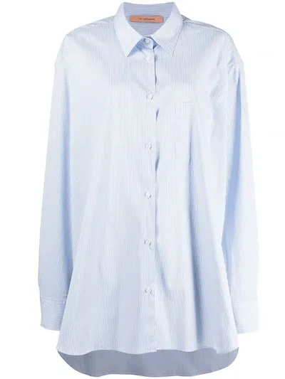 Andamane Oversized Striped Shirt In Blue