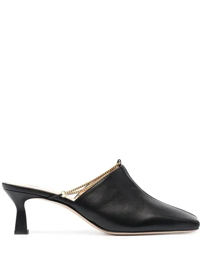 Wandler Isa Chain-detail Mules In Black