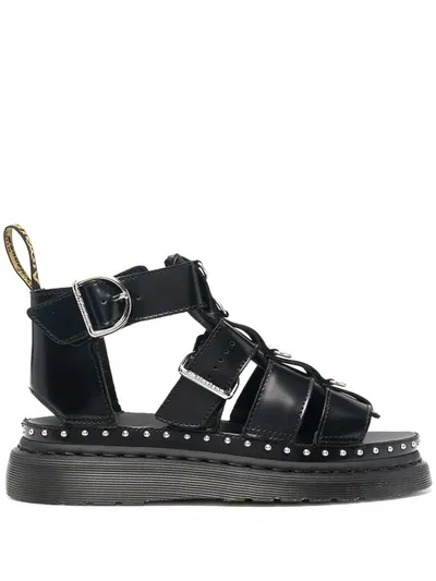 Dr. Martens' Strappy Platform Sole Sandals In Black