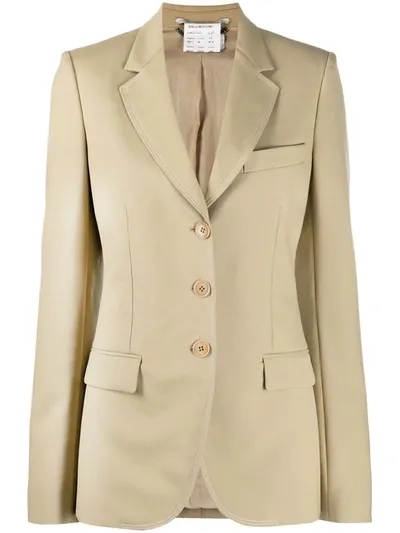 Stella Mccartney Ada Single-breasted Wool Blazer In Beige