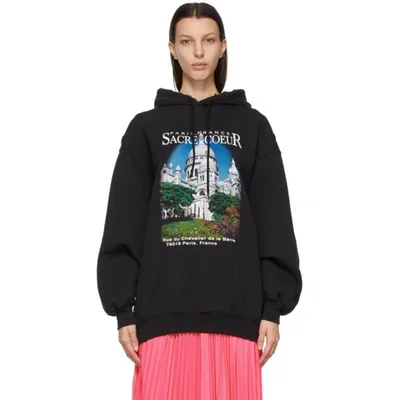 Balenciaga Black Sacre Coeur Sport Hoodie