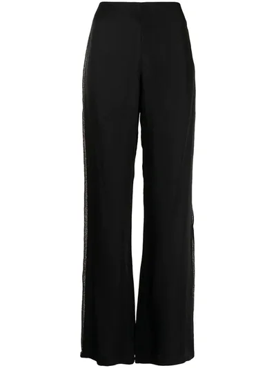 Baruni X Ramadan Side-stripe Wide-leg Trousers In Black