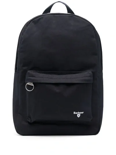 Barbour Logo-embroidered Backpack In Navy