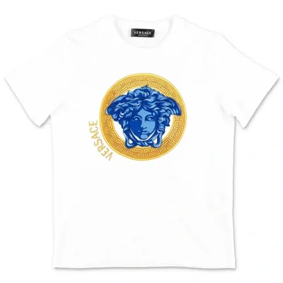 Young Versace Kids' Medusa Head-print T-shirt In White