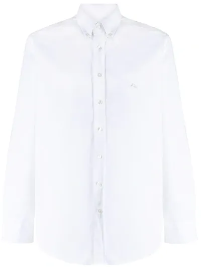 Etro Long-sleeved Cotton Shirt In White