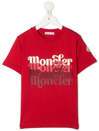 Moncler Teen Multi Logo-print T-shirt In Unica