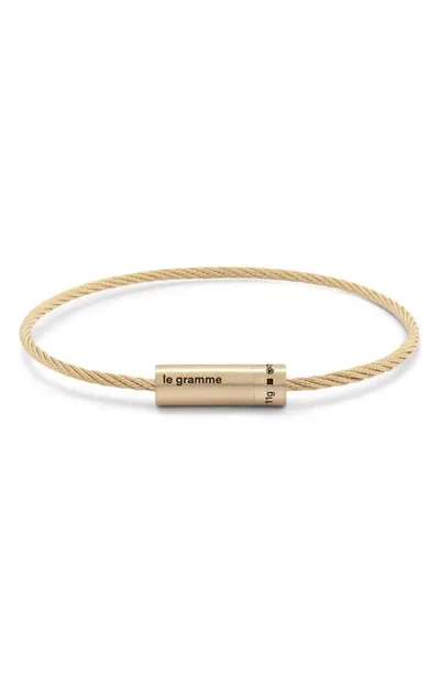 Le Gramme 11g Brushed 18k Gold Cable Bracelet