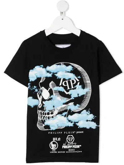 Philipp Plein Kids' Monogram Graphic-print T-shirt In Black