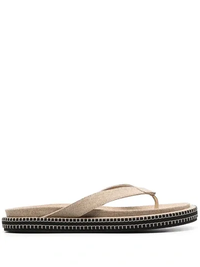 Jacquemus Beige Thong-strap Slip-on Sandals In Neutrals