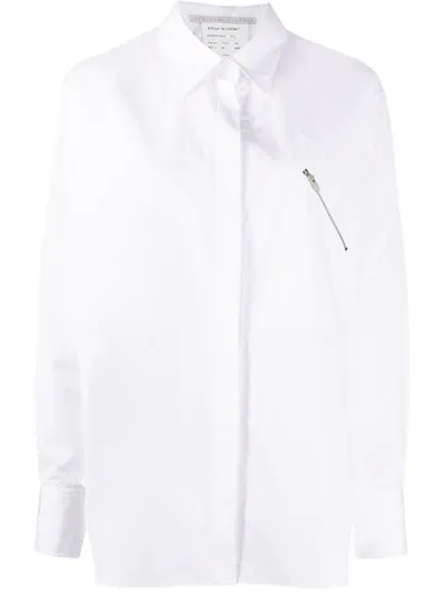 Stella Mccartney Zip Pocket Cotton Shirt In White