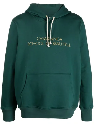 Casablanca School Of Beautiful Hoodie In Green