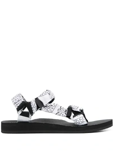 Arizona Love Trekky Bandana-print Sandals In Black