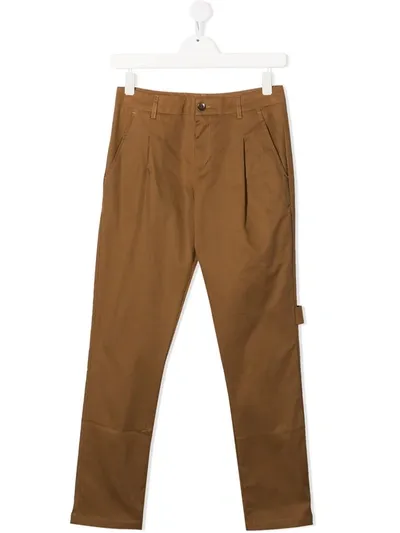 Paolo Pecora Teen Side-loop Trousers In Unica