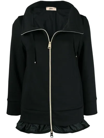 Herno High-neck Zip Jacket In Black