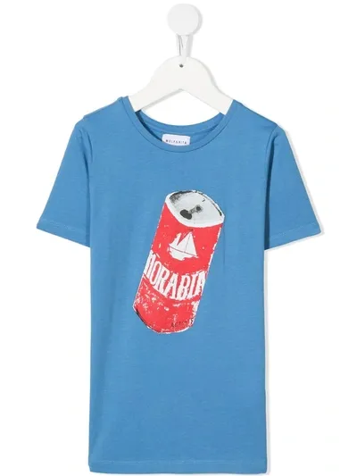 Wolf & Rita Kids' Soda Print Organic Cotton T-shirt In Blue