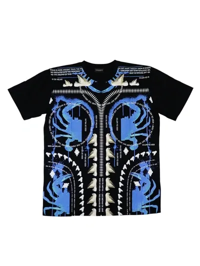 Marcelo Burlon County Of Milan Kids' Black T-shirt For Boy With Iconic Prints