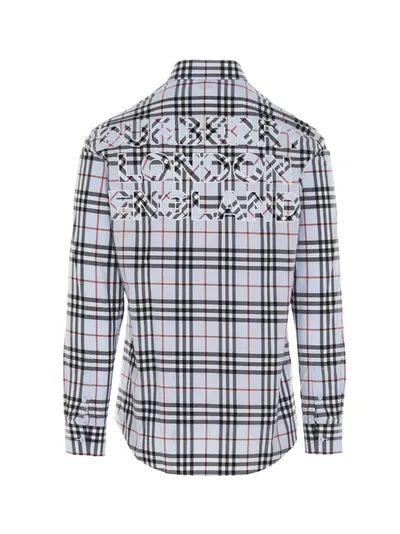 Burberry Chalcroft Shirt With Tartan Motif In Blue